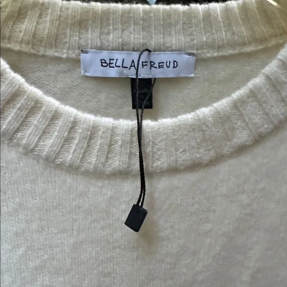 Bella  Freud Hunky Dory Intarsia Merino Wool Sweater in Ivory - Picture 3 of 6